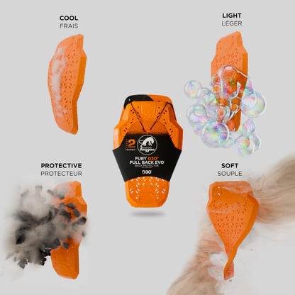 Furygan Full Back Fury D3O EVO Rückenprotektor Level 2 Orange