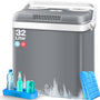 KESSER® Kühlbox thermo-elektrisch 32L - Kühlt & Wärmt 12/230V. Rechteckige Mobil-Box für Speisen/Getränke.