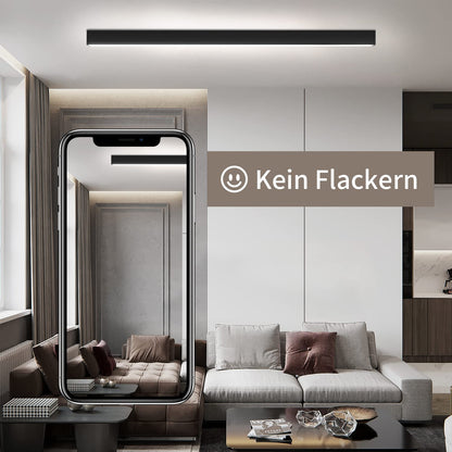 Glitzerlife LED Deckenleuchte 107cm Schwarz Dimmbar