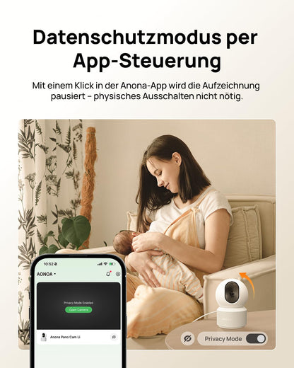 Anona Pano 4K UHD Überwachungskamera innen mit 360° Auto-Tracking