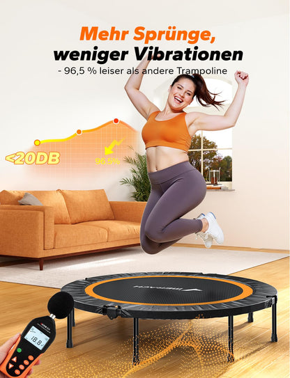 MERACH Mini Fitness Trampolin Faltbar für Bewegungstraining - 102cm