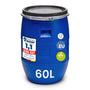 Garronda Weithalsfass 60 Liter HDPE Regenfass blau GD-0078 mit weitem Hals und Deckel