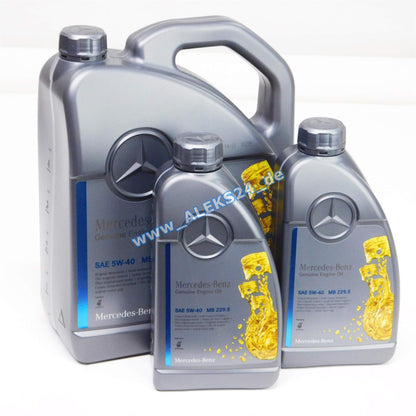 Mercedes-Benz Original Motoröl 5W-40 MB-Freigabe 229.5 7 Liter, Motoröl für Mercedes-Benz Motoren