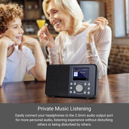 MangoKit MD3 DAB+/UKW Digitalradio mit Bluetooth, dunkelgrau