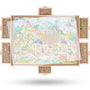 Drehbarer Puzzletisch 1500 Teile – 6 Schubladen & Abdeckung 64x87cm. Rechteckig, holzfarben, drehbar. Zum Puzzeln & Verstauen.