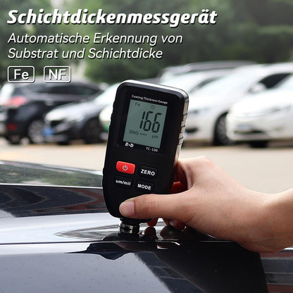 RDINSCOS Lackschichtdickenmessgerät Auto - Eisen/Aluminium 0-1300µm
