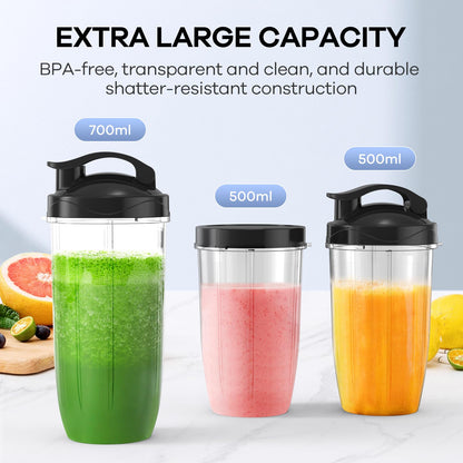 Ganiza GB06 Standmixer 900W Smoothie Maker mit 3 Mixbechern
