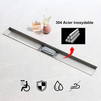 SaniteModar Duschrinne 60cm Befliesbar Duschablauf mit Siphon