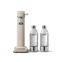 Aarke Carbonator 3 Wassersprudler Edelstahl – Sand Finish, sandfarbenes Edelstahlgehäuse, karbonisiert Leitungswasser zu Sprudelwasser.