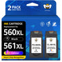 CMYBabee 560 561 XL Tintenpatronen für Canon PG-560 CL-561, 2er-Pack – Patronen in Schwarz und Farbe