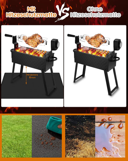 Arsikey Feuerfeste Unterlage 100 x 150 cm Hitzeschutzmatte