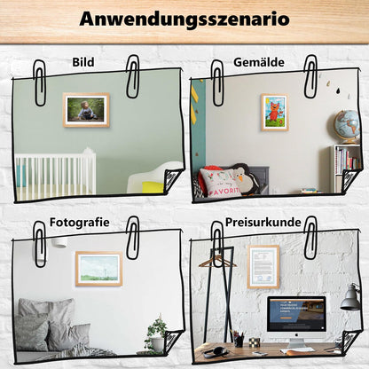 Kromapolis Bilderrahmen für Kinderkunst A4, 4er-Set, MDF, Holzmaserung