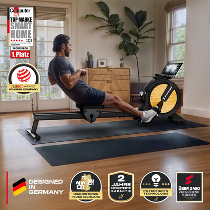 Sportstech PROwer Rudergerät für Zuhause Magnetwiderstand - Oak