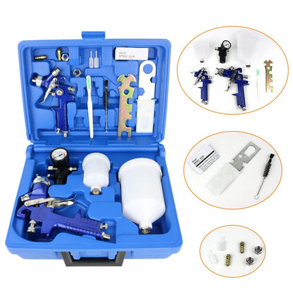 LSDZHK HVLP Farbsprühpistolen-Set 0,8/1,4 mm Düse, 2-teilig