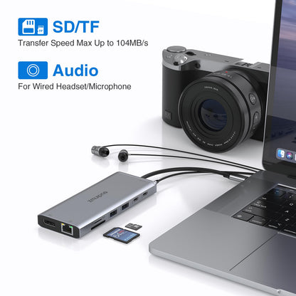Universal Triple Display 14-in-1 USB C Docking Station 4K