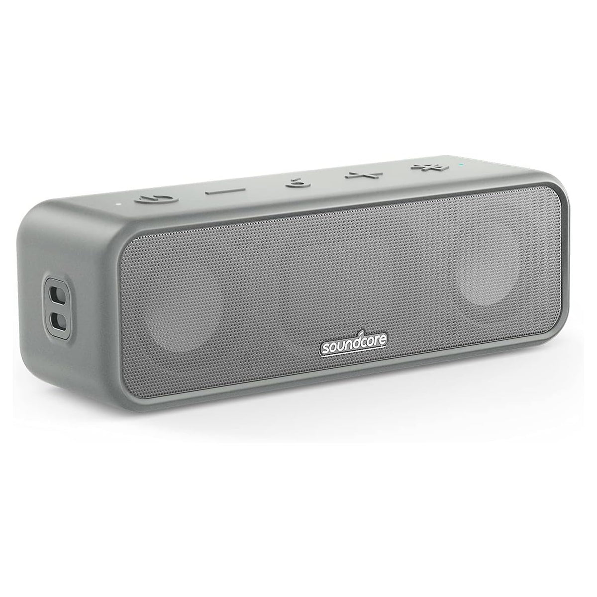 soundcore 3 Bluetooth-Lautsprecher mit Stereo-Sound und IPX7, Grau
