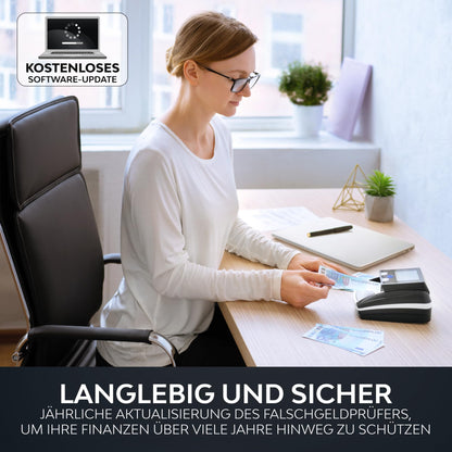 Zenacasa Geldscheinprüfer AL-130 – Geldprüfgerät mit UV, MG und IR