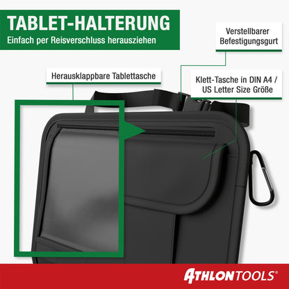 ATHLON TOOLS Autositz-Organizer mit Tablet-Halterung, 2er-Set, schwarz