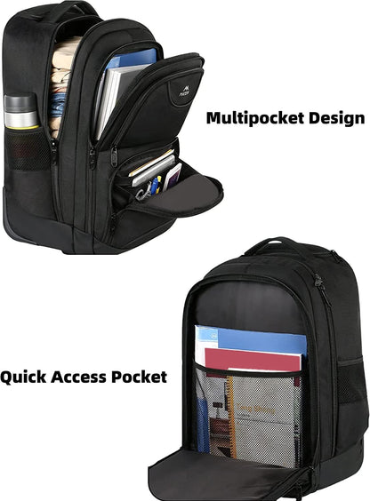 MATEIN Rollen-Rucksack 18 Zoll Laptopfach – Schwarz