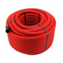Erdwellrohr M32 mm Elektrorohr unterirdisch – Rot 50 Meter. Rotes, gewelltes Rohr zur unterirdischen Elektroinstallation.