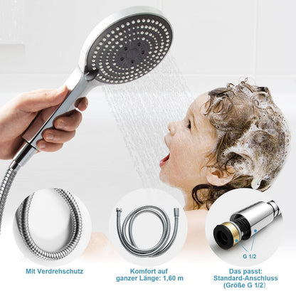 OFFO Duschstangen-Set mit Handbrause 100cm - Chrom