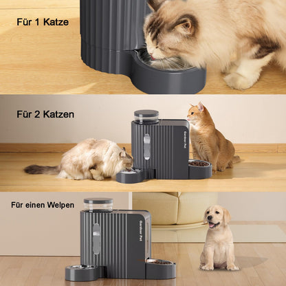 Gardner Pet Futterspender und Wasserspender Set für Katzen und Hunde