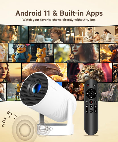 CineMini Mini Beamer - Smart Projektor 4K Android 11 Elektr. Fokus