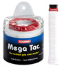 Tourna Mega Tac Overgrip für Tennis – 30 Stück Weiss. Dünnes, weißes Griffband zur Verbesserung der Griffigkeit und Schweißabsorption am Tennisschläger.