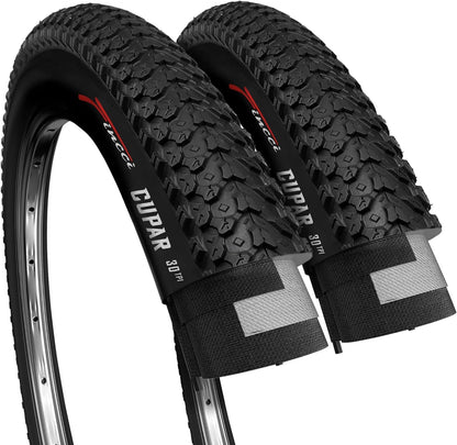 Fincci Cupar Fahrradreifen 26 x 2,125 Zoll faltbar für MTB, 2er-Pack mit 3-mm-Stollenprofil