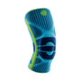 Bauerfeind Knee Support Sportkniebandage - M, Rivera, blaue, anatomisch geformte Bandage stabilisiert das Kniegelenk beim Sport.