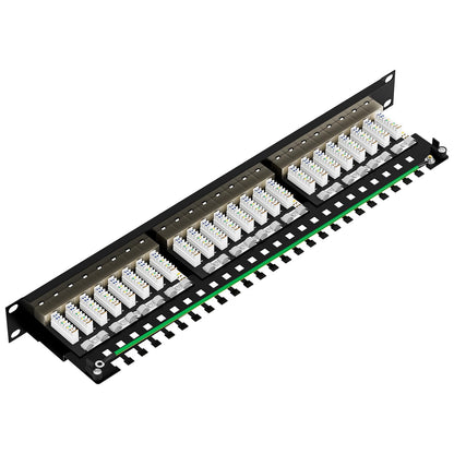FGB CAT 7 Patchpanel 24 Port RJ45 - Geschirmt 19 Zoll
