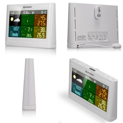 Bresser 5-in-1 Comfort Wetter Center Funk-Wetterstation, weiss