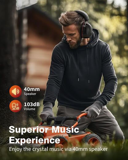 Doohoeek Bluetooth Kapselgehörschutz, 30 dB SNR, 120 h Betriebszeit