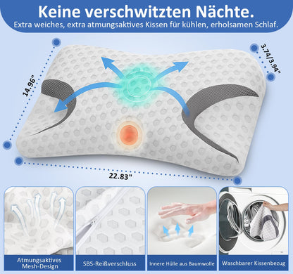 Hypuno CPAP Kissen Memory Foam, ergonomisches Nackenstützkissen