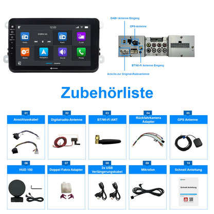 DYNAVIN D9-V8.1 Android Autoradio Navi 8 Zoll - Premium Flex