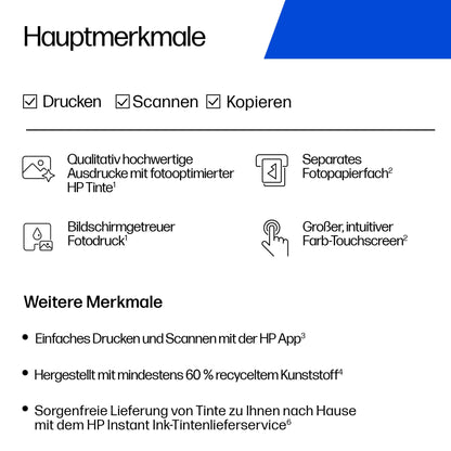 HP Envy Photo 7930 Tintenstrahl-Multifunktionsdrucker mit ADF