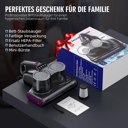 JPHYLL Milbensauger für Matratzen UVC-S1600-Pro mit UV-C-Licht, 16 kPa