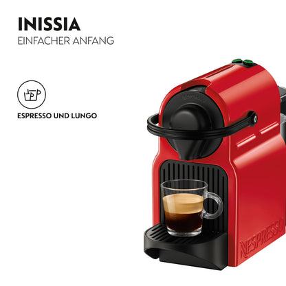 Krups Nespresso Inissia XN1005 Kapselmaschine - Kirschrot