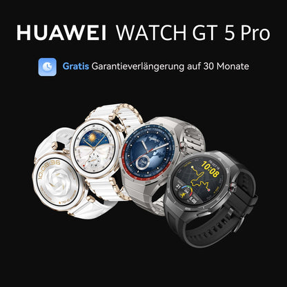 HUAWEI Watch GT 5 Pro Smartwatch 46 mm Schwarz mit EKG und GPS