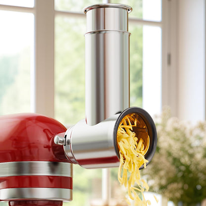 GVODE Edelstahl Hobel Shredder Aufsatz für KitchenAid – Silber