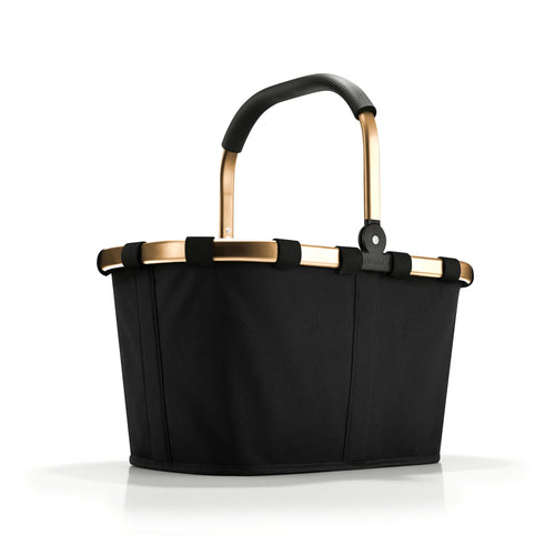 reisenthel carrybag frame light gold/black Einkaufskorb mit Aluminiumrahmen und umklappbarem Griff