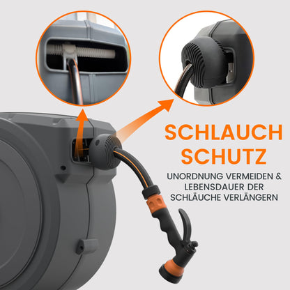 Giraffe Tools Schlauchbox 30m Wandmontage, Automatischer Aufroller