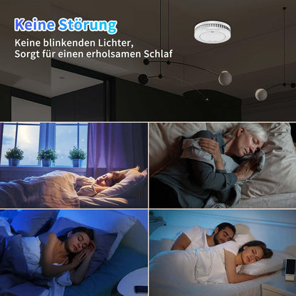 XINDUM Rauchmelder SM01, 10-Jahres-Batterie, Magnethalterung, 6er-Set