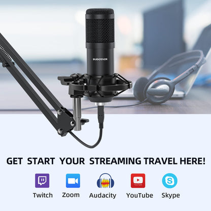 SUDOTACK USB Gaming Mikrofon Kondensator Set - PC Streaming
