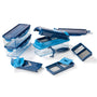 Genius Nicer Dicer Smart Gemüseschneider 14-teilig blau mit Edelstahlklingen und Auffangbehälter
