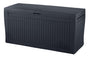 Koll Living Auflagenbox 270 Liter Graphit. Rechteckige Box, graphitfarben, schützt Auflagen vor Nässe und Schimmelbildung.