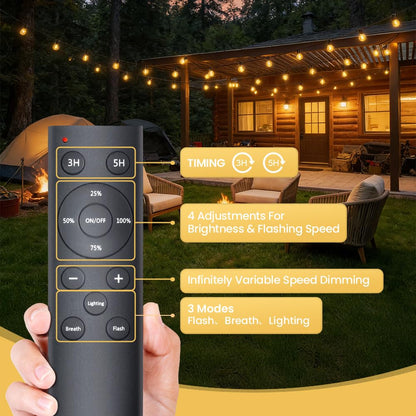 Light-Brightly Solar Lichterkette aussen, 30 m, 38+2 LED, warmweiss