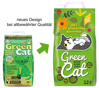 GreenCat Naturklumpstreu Katzenstreu 8 x 12 L (96 L)