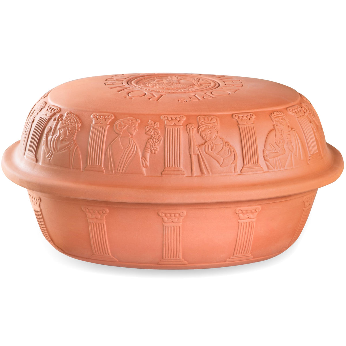 Römertopf MAXI Klassiker Gänsebräter Naturton - 7 Liter. Ovale, unglasierte Auflaufform mit Deckel in Naturton zum Garen von Gans.