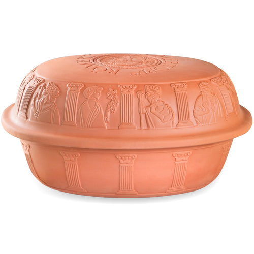 Römertopf MAXI Klassiker Gänsebräter Naturton - 7 Liter. Ovale, unglasierte Auflaufform mit Deckel in Naturton zum Garen von Gans.